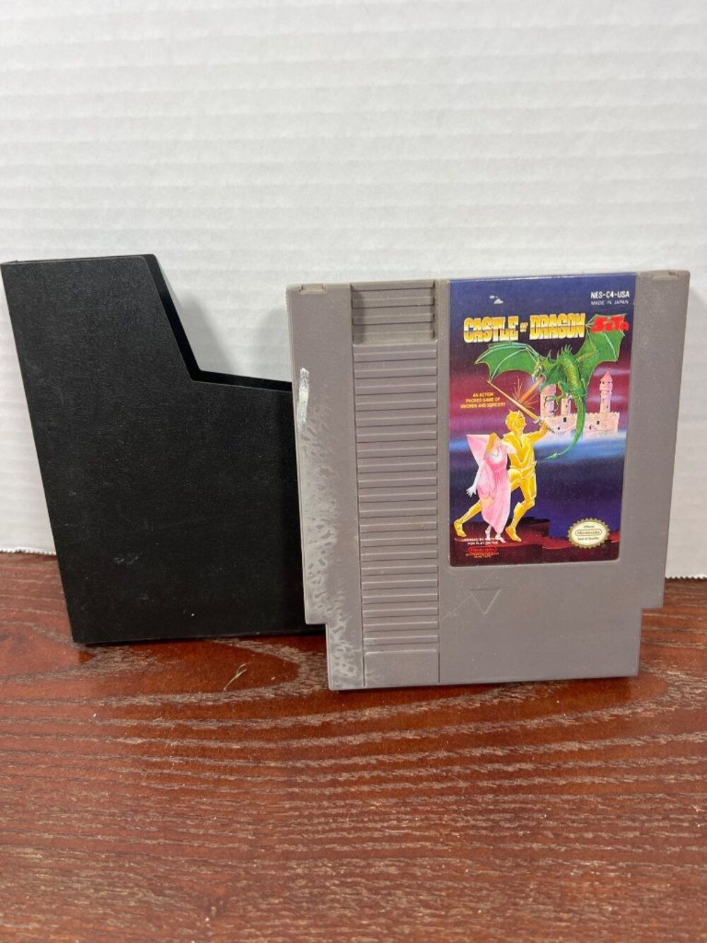 Castle Of Dragon NES Cartridge W/ Sleeve - Nintendo 1985 - Tested - Authentic Re